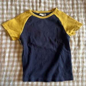 urban outfitters blue and gold baby tee